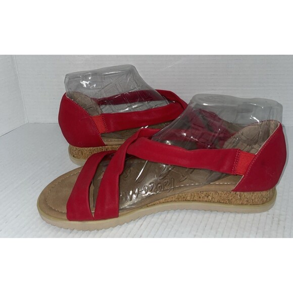 Cloudwalkers Sandals Women’s 12W‎ Red Comfort Walking Shoes Summer Travel Casual - Picture 8 of 14